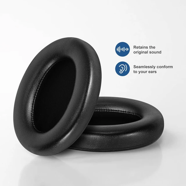Alt view image 5 of 7 - Ear Pads for Sony WH-1000XM3 Headphones, Replacement XM3 Earpads Cushions with Soft Protein Leather, Noise Isolation Memory Foam, Reinforced Sealing