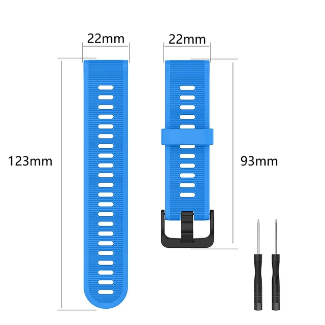 Alt view image 4 of 7 - 22mm Watch Band for Garmin Forerunner 935/945/955/965/745/Fenix 5/6 Silicone Strap Compatible with Garmin Fenix 5 plus/Fenix 6 Pro/Approach S60 Smartwatch Replacement