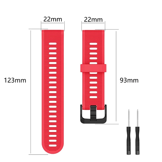 Alt view image 4 of 7 - 22mm Watch Band for Garmin Forerunner 935/945/955/965/745/Fenix 5/6 Silicone Strap Compatible with Garmin Fenix 5 plus/Fenix 6 Pro/Approach S60 Smartwatch Replacement