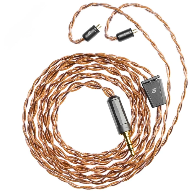 Main image of Effect Audio Ares S Lite 4-Wire IEM Cable, UP-OCC Copper Litz Deep Bass & Warm Vocals, Dual Geometric Design Headphone Cord Compatible with 2-Pin IEMs (120cm, 3.5mm Jack) (3.5mm)