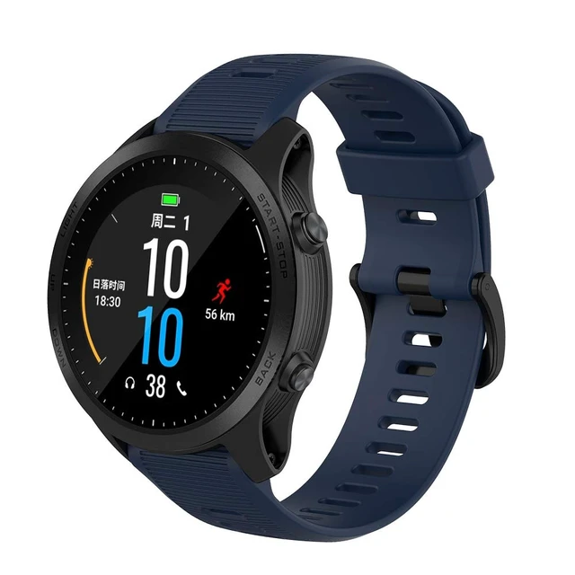 Alt view image 2 of 7 - 22mm Watch Band for Garmin Forerunner 935/945/955/965/745/Fenix 5/6 Silicone Strap Compatible with Garmin Fenix 5 plus/Fenix 6 Pro/Approach S60 Smartwatch Replacement