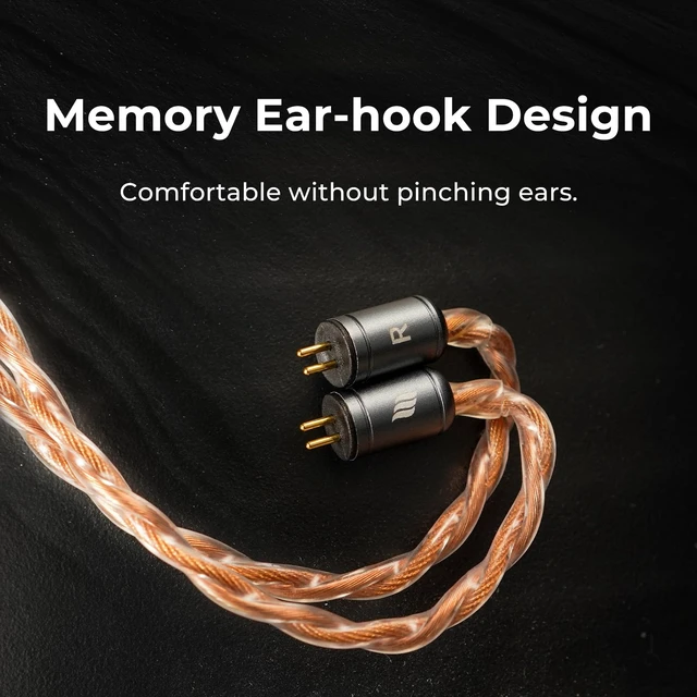Alt view image 4 of 6 - Effect Audio Ares S Lite 4-Wire IEM Cable, UP-OCC Copper Litz Deep Bass & Warm Vocals, Dual Geometric Design Headphone Cord Compatible with 2-Pin IEMs (120cm, 3.5mm Jack) (3.5mm)