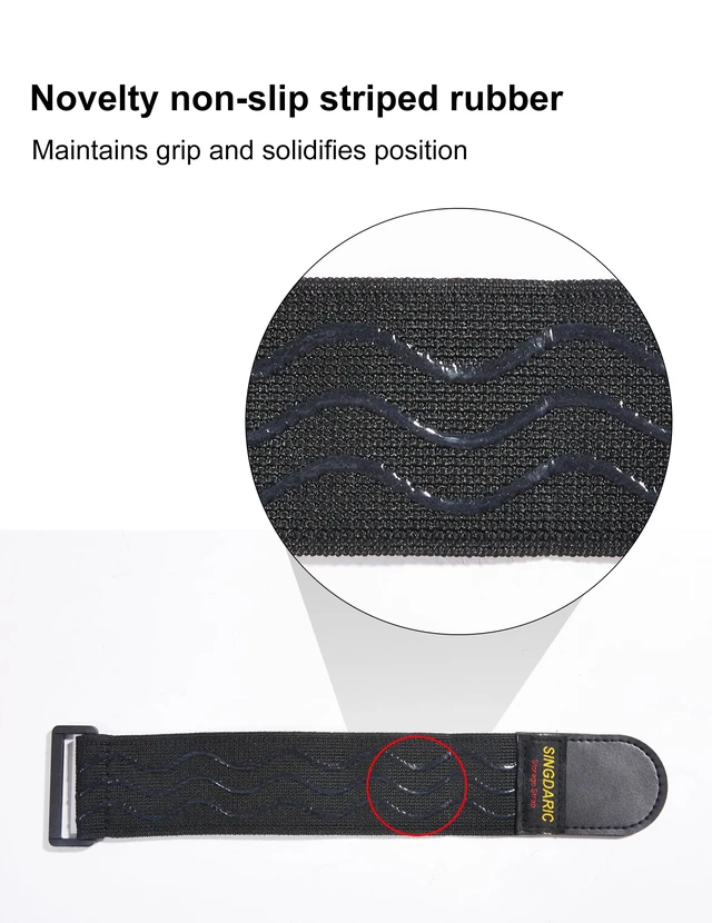 Alt view image 5 of 7 - Elastic Cinch Strap, 6 Pack, 18"x2" Anti-Slip Strips, Super-Stretch Storage Straps Whit Buckle, Extension Cord Management, Cable Storage,Hoses,Fixed Bike