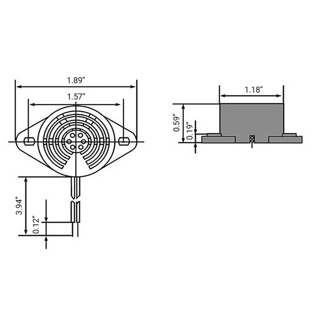 Alt view image 5 of 7 - 2 PCS Piezo Buzzer, Icstation Buzzer Alarm 12V Electronic Beep Buzzer 100dB Piezo Alarm Siren Continous Sound for Motorcycle Golf Cart Vehicles Car Alarm