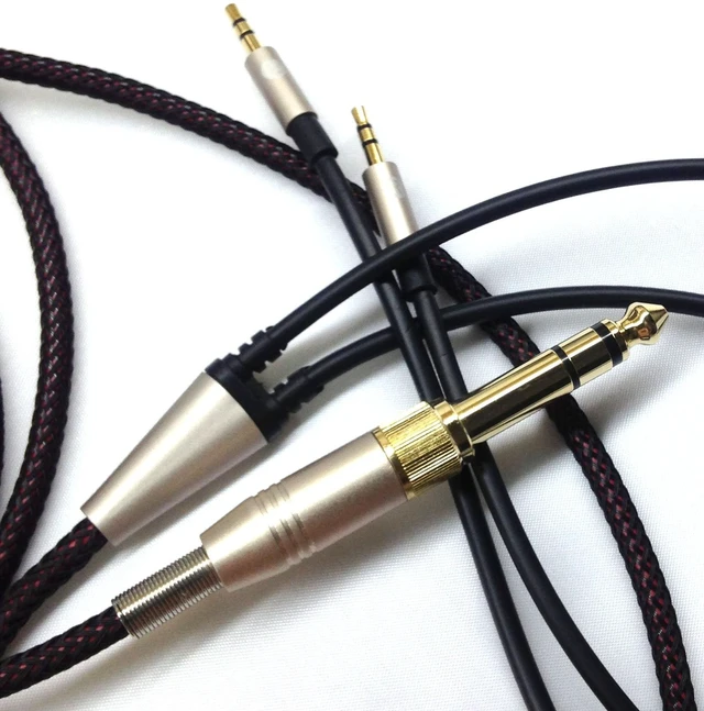 Alt view image 4 of 7 - Replacement Cable Compatible with Hifiman HE400S, HE-400I, HE-400i2.5mm Plug Version, HE560, HE-350, HE1000, HE1000 V2 Headphone 3.5mm and 6.35mm to Dual 2.5mm Jack Male Cord 1.2m/4ft