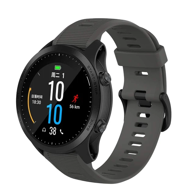 Alt view image 2 of 7 - 22mm Watch Band for Garmin Forerunner 935/945/955/965/745/Fenix 5/6 Silicone Strap Compatible with Garmin Fenix 5 plus/Fenix 6 Pro/Approach S60 Smartwatch Replacement