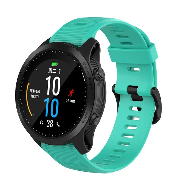 Alt view image 2 of 7 - 22mm Watch Band for Garmin Forerunner 935/945/955/965/745/Fenix 5/6 Silicone Strap Compatible with Garmin Fenix 5 plus/Fenix 6 Pro/Approach S60 Smartwatch Replacement