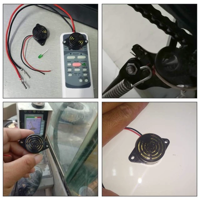 Alt view image 7 of 7 - 2 PCS Piezo Buzzer, Icstation Buzzer Alarm 12V Electronic Beep Buzzer 100dB Piezo Alarm Siren Continous Sound for Motorcycle Golf Cart Vehicles Car Alarm