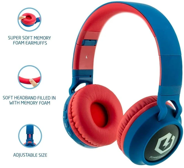 Alt view image 2 of 7 - Kids Headphones Wireless, LED Lights, 85dB Safe Volume Limit Bluetooth Headphones for Kids Over Ear, Foldable, Micro SD Mode, Built-in & Line-in Microphone for iPad,Phones,Tablets,Laptop