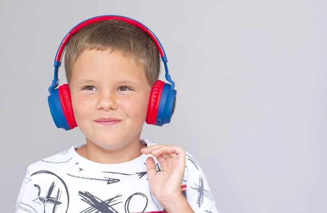 Alt view image 4 of 7 - Kids Headphones Wireless, LED Lights, 85dB Safe Volume Limit Bluetooth Headphones for Kids Over Ear, Foldable, Micro SD Mode, Built-in & Line-in Microphone for iPad,Phones,Tablets,Laptop