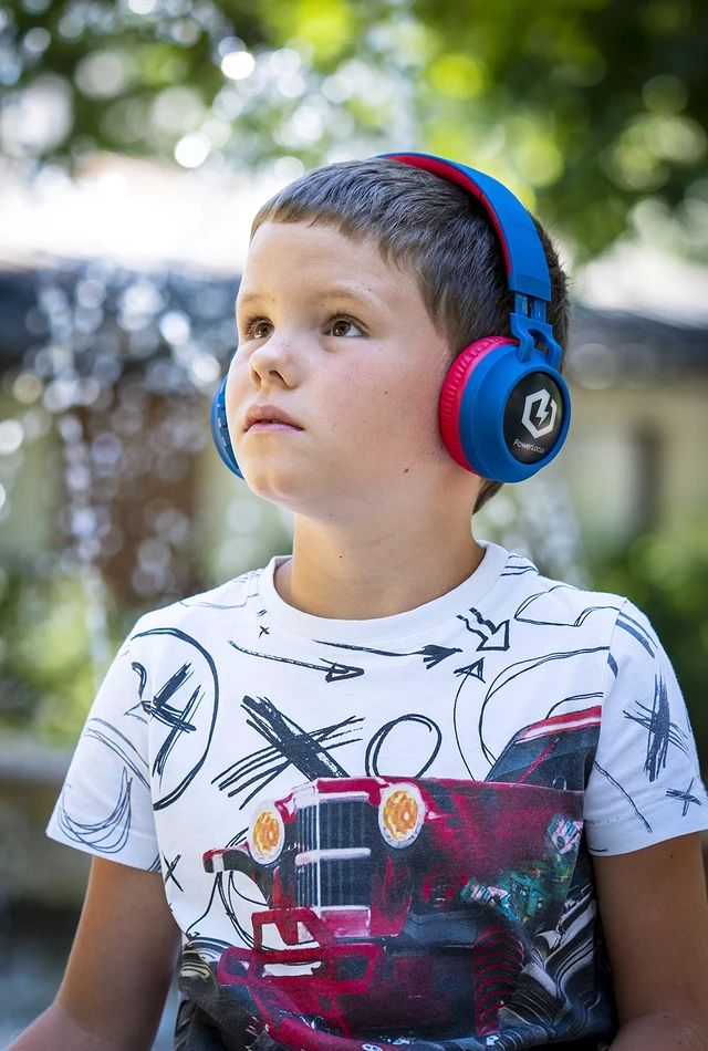 Alt view image 5 of 7 - Kids Headphones Wireless, LED Lights, 85dB Safe Volume Limit Bluetooth Headphones for Kids Over Ear, Foldable, Micro SD Mode, Built-in & Line-in Microphone for iPad,Phones,Tablets,Laptop