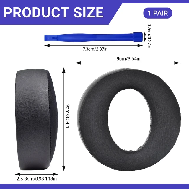 Alt view image 4 of 7 - 1 Pair Cooling-Gel Ear Pads Replacement, Earpads Cushions for Sony PlayStation 5 Pulse PS5 3D Wireless Headset, with Noise Isolation Foam