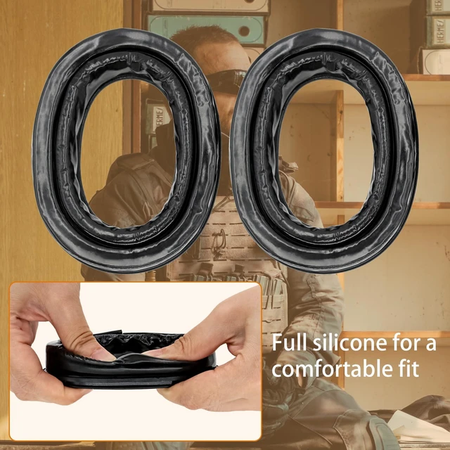 Alt view image 7 of 7 - Gel Earpads Compatible with Comtac Headsets Tactical Headsets,Gel Seal for Comta Ear Protection