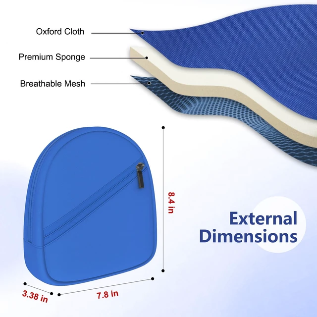 Alt view image 4 of 7 - Headphone Headset Case Bag Compatible with JBL & Soundcore Over-Ear - Blue Hard Shell Travel Bag Compatible with JBL 720BT/510BT/500BT, Soundcore Q20i/Q30/Q45, Sony, Bose, JLab, TOZO & More