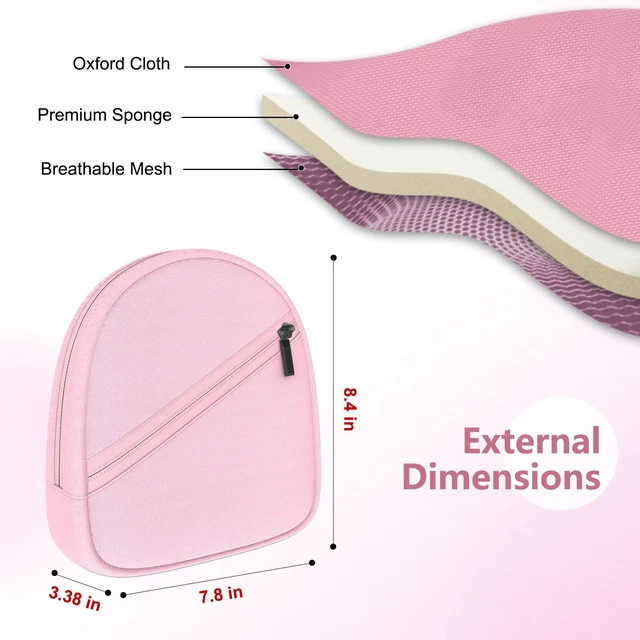Alt view image 4 of 7 - Headphone Headset Case Bag Compatible with JBL & Soundcore Over-Ear - Pink Hard Shell Travel Bag Compatible with JBL 720BT/510BT/500BT, Soundcore Q20i/Q30/Q45, Sony, Bose, JLab, TOZO & More