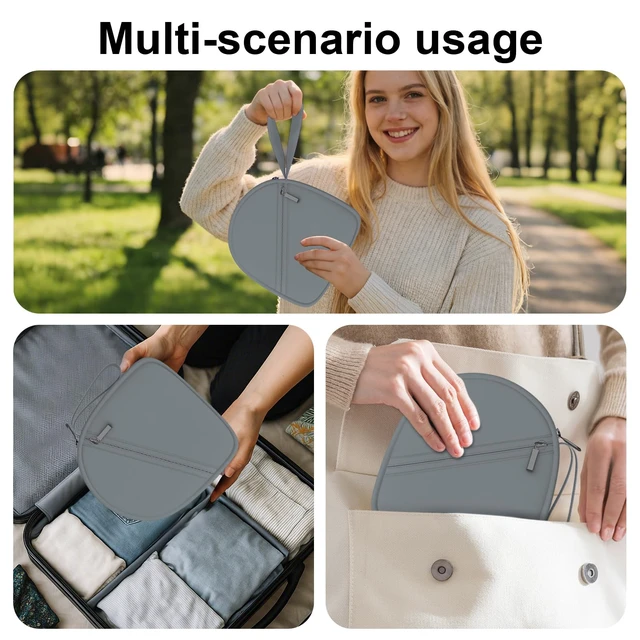 Alt view image 6 of 7 - Headphone Headset Case Bag Compatible with JBL & Soundcore Over-Ear - Grey Hard Shell Travel Bag Compatible with JBL 720BT/510BT/500BT, Soundcore Q20i/Q30/Q45, Sony, Bose, JLab, TOZO & More