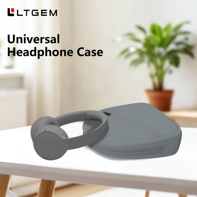 Alt view image 7 of 7 - Headphone Headset Case Bag Compatible with JBL & Soundcore Over-Ear - Grey Hard Shell Travel Bag Compatible with JBL 720BT/510BT/500BT, Soundcore Q20i/Q30/Q45, Sony, Bose, JLab, TOZO & More
