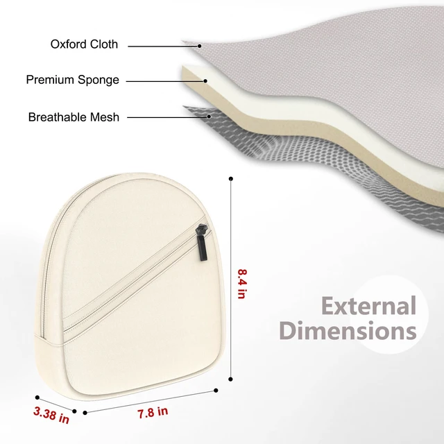 Alt view image 4 of 7 - Headphone Headset Case Bag Compatible with JBL & Soundcore Over-Ear - Khaki Hard Shell Travel Bag Compatible with JBL 720BT/510BT/500BT, Soundcore Q20i/Q30/Q45, Sony, Bose, JLab, TOZO & More
