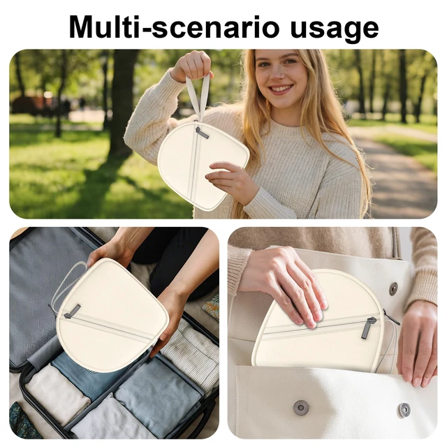 Alt view image 6 of 7 - Headphone Headset Case Bag Compatible with JBL & Soundcore Over-Ear - Khaki Hard Shell Travel Bag Compatible with JBL 720BT/510BT/500BT, Soundcore Q20i/Q30/Q45, Sony, Bose, JLab, TOZO & More