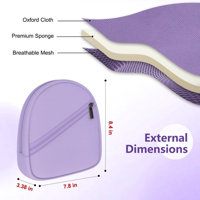 Alt view image 4 of 7 - Headphone Headset Case Bag Compatible with JBL & Soundcore Over-Ear- Purple Hard Shell Travel Bag Compatible with JBL 720BT/510BT/500BT, Soundcore Q20i/Q30/Q45, Sony, Bose, JLab, TOZO & More