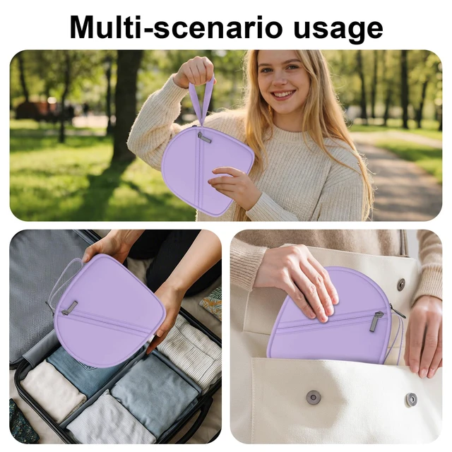 Alt view image 6 of 7 - Headphone Headset Case Bag Compatible with JBL & Soundcore Over-Ear- Purple Hard Shell Travel Bag Compatible with JBL 720BT/510BT/500BT, Soundcore Q20i/Q30/Q45, Sony, Bose, JLab, TOZO & More
