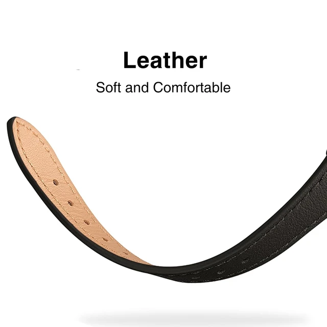 Alt view image 2 of 6 - Slim Leather Band for Women, Top Grain Genuine Leather Strap Thin Watch Wristband