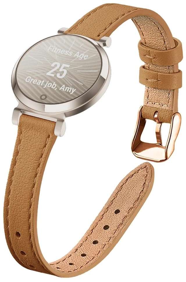 Main image of Slim Leather Band for Women, Top Grain Genuine Leather Strap Thin Watch Wristband