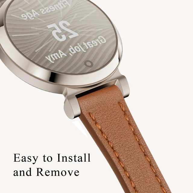 Alt view image 3 of 5 - Slim Leather Band for Women, Top Grain Genuine Leather Strap Thin Watch Wristband