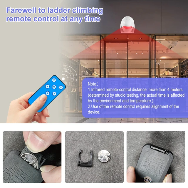 Alt view image 4 of 7 - Motion Sensor Alarm with 17 Chimes 3 Alarm Modes 4 Volume Levels Wireless Motion Detector Alarm with Remote 110dB Home Security Alarm (2 Motion Detector, 2 Remote Control)