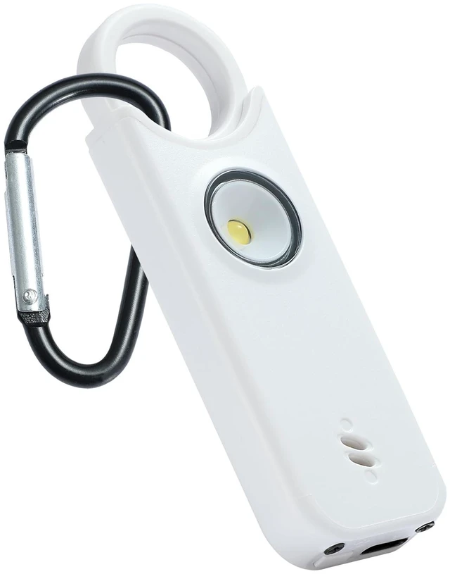 Main image of Personal Safety Alarm - 135dB Ultra Loud Siren with LED Strobe Light, USB-C Rechargeable, Compact Keychain Alarm for Women/Men, Emergency Flashlight & Vibration Alert(White)