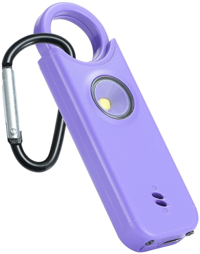 Main image of Personal Safety Alarm - 135dB Ultra Loud Siren with LED Strobe Light, USB-C Rechargeable, Compact Keychain Alarm for Women/Men, Emergency Flashlight & Vibration Alert(Purple)