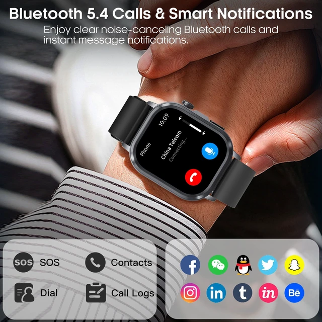 Alt view image 5 of 7 - Smart Watches for Men Women, AMOLED Fitness Tracker with 24/7 Heart Rate/Stress/Sleep Monitor, Answer/Make Calls, AI Watch Face, AI Voice, Flashlight, IP68 Waterproof Pedometer for Android iOS