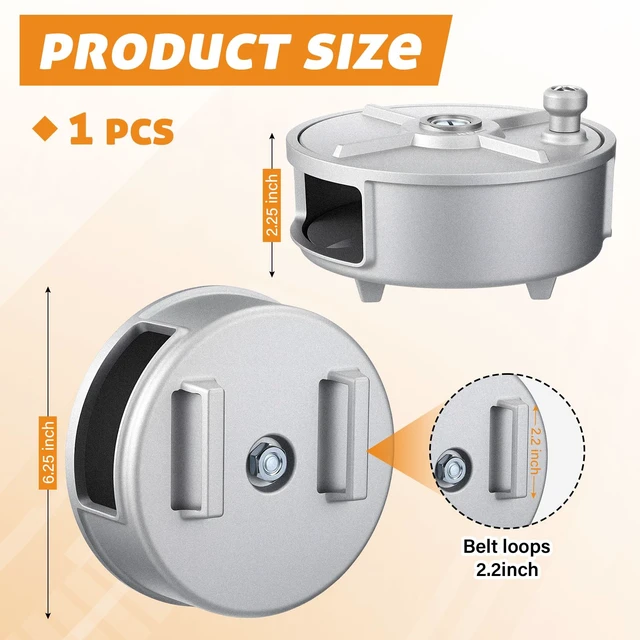 Alt view image 2 of 6 - 1 Set 6.25" Aluminum Rebar Tie Wire Reel Coil Holder Wheel, Sliver Lightweight and Durable Tie Wire Dispenser, for Left or Right Hand Use, for Electricians, Ironworker, Construction Workers