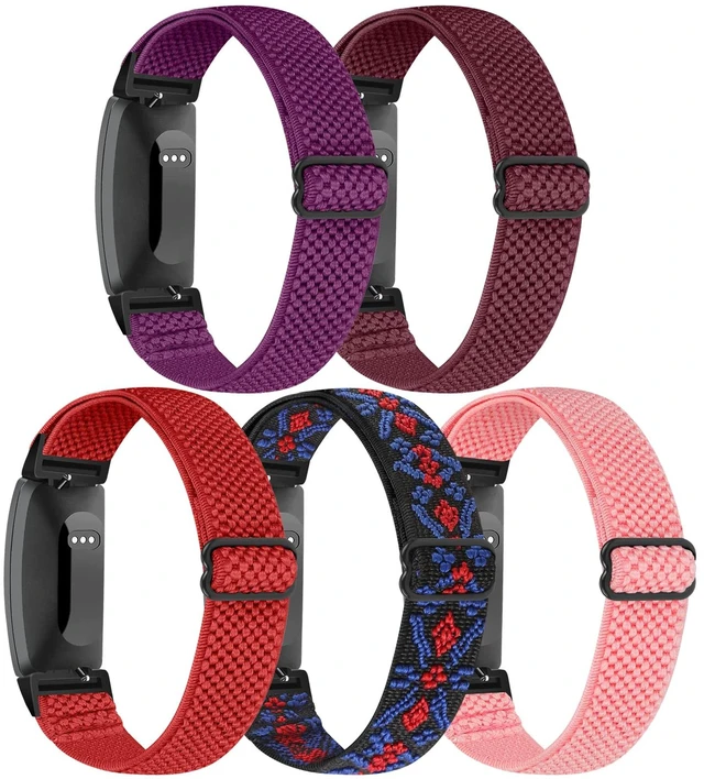 Main image of Elastic Watch Band Compatible with Fitbit Inspire /3/2/HR/Ace 2/3, Soft Nylon Sport Wristband Replacement Straps For Women & Men