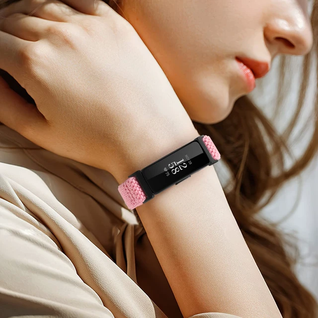 Alt view image 6 of 6 - Elastic Watch Band Compatible with Fitbit Inspire /3/2/HR/Ace 2/3, Soft Nylon Sport Wristband Replacement Straps For Women & Men