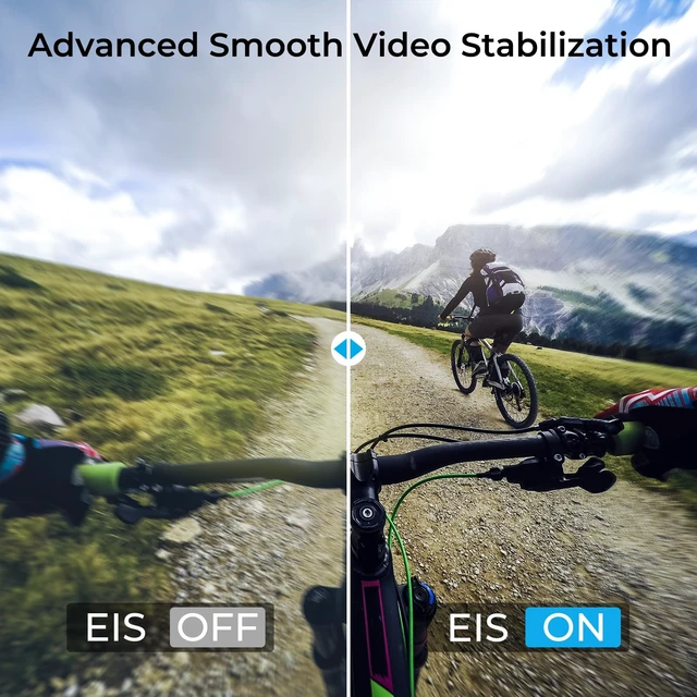 Alt view image 7 of 7 - 4K 60FPS Action Camera 20MP, 98FT Underwater 5X Zoom EIS WiFi Waterproof Sports Camera with Image Stabilization, Powered by Snappro App for Easy Editing, Includes 2x2150mAh Batteries