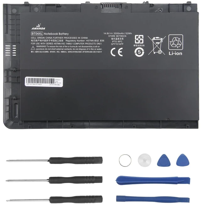 Main image of BT04XL 9470M Notebook Battery for HP EliteBook Folio 9470 9480M for Ultrabook BA06 HSTNN-IB3Z HSTNN-I10C 687945-001 H4Q47AA 687517-241 HSTNN-DB3Z 687517-171 14.8V/52WH