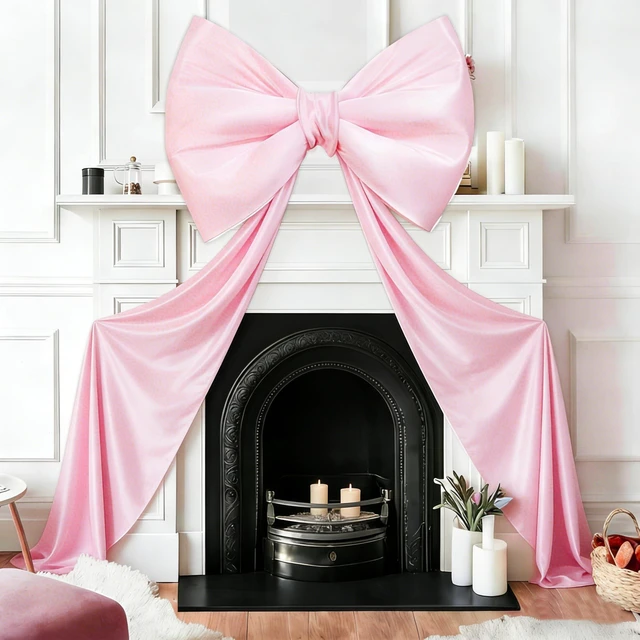 Main image of Pink Bows Birthday Decorations, 40''×20'' Big Wall Decor for Party Decorations Wedding Backdrop, Large Bows for Baby Shower, Backdrop Room, Christmas, Event Decorations (Small)