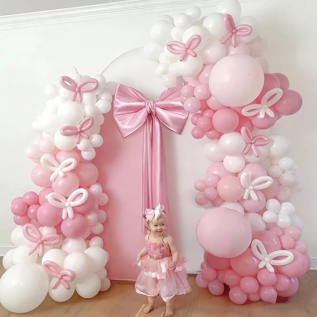 Alt view image 4 of 7 - Pink Bows Birthday Decorations, 40''×20'' Big Wall Decor for Party Decorations Wedding Backdrop, Large Bows for Baby Shower, Backdrop Room, Christmas, Event Decorations (Small)