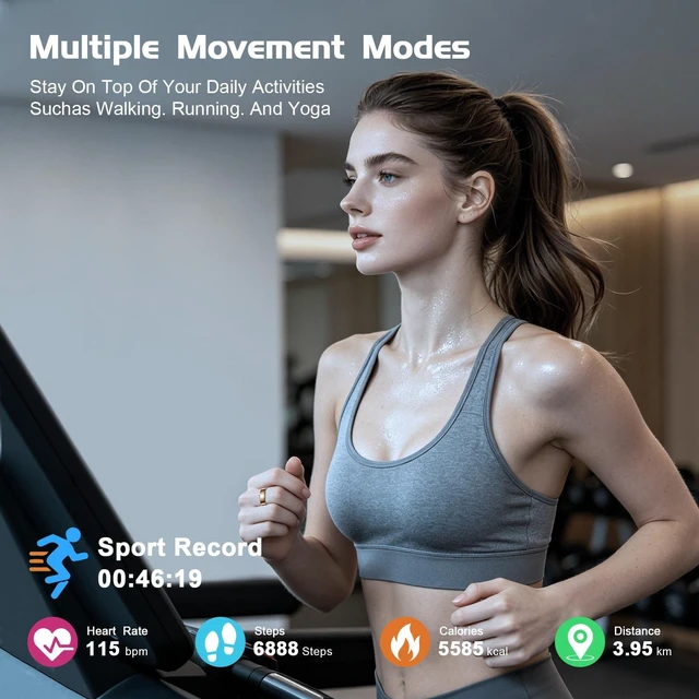 Alt view image 4 of 7 - Smart Ring Health Tracker for Women & Men, Sleep & Heart Rate Monitor, IP68 Waterproof Fitness Tracker, No Subscription Fee, iOS & Android Compatible (Rose Gold, 11)