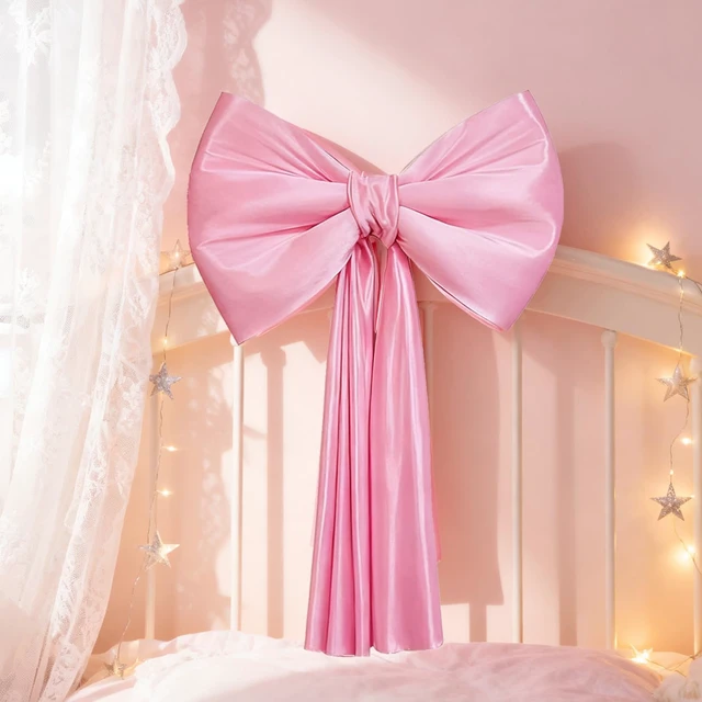 Alt view image 7 of 7 - Pink Bows Birthday Decorations, 40''×20'' Big Wall Decor for Party Decorations Wedding Backdrop, Large Bows for Baby Shower, Backdrop Room, Christmas, Event Decorations (Small)
