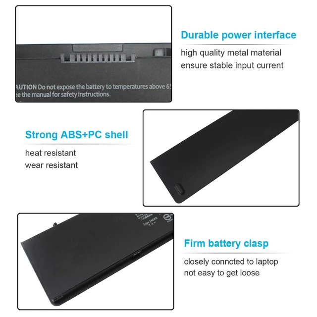 Alt view image 3 of 7 - Type 34GKR E7440 Laptop Battery Replacement for Dell Latitude E7440 E7450 E7420 3RNFD 5K1GW V8XN3 PFXCR G95J5 G0G2M F38HT T19VW 0909H5 0G95J5 P40G 451-BBFV 451-BBFS 451-BBFY E225846 4-Cell