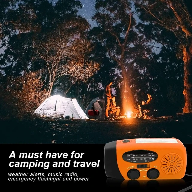 Alt view image 5 of 7 - Portable Solar Emergency Weather Radio Upgrade Hand Crank AM/FM NOAA Survival Radio with 2000mAh Cellphone Charger LED Flashlight Battery Indicator for Home Camping Earthquake