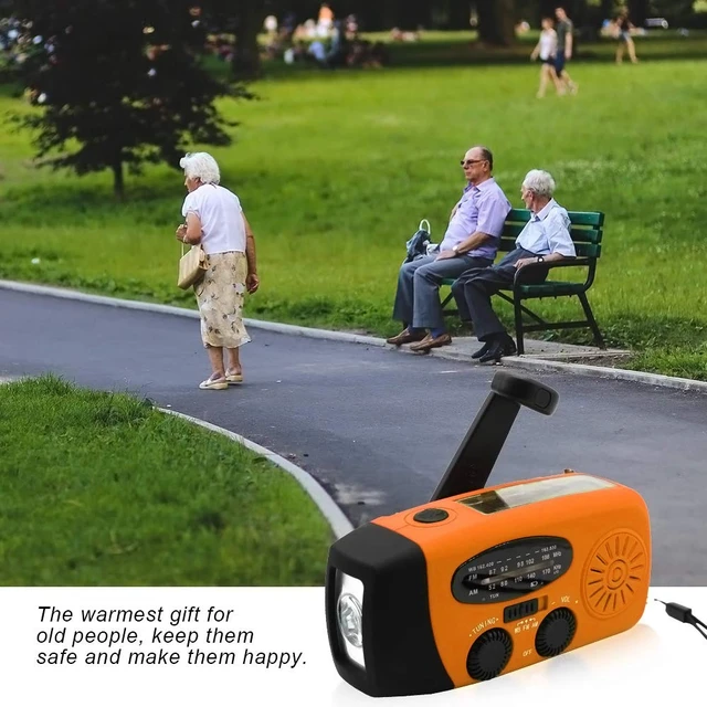 Alt view image 6 of 7 - Portable Solar Emergency Weather Radio Upgrade Hand Crank AM/FM NOAA Survival Radio with 2000mAh Cellphone Charger LED Flashlight Battery Indicator for Home Camping Earthquake