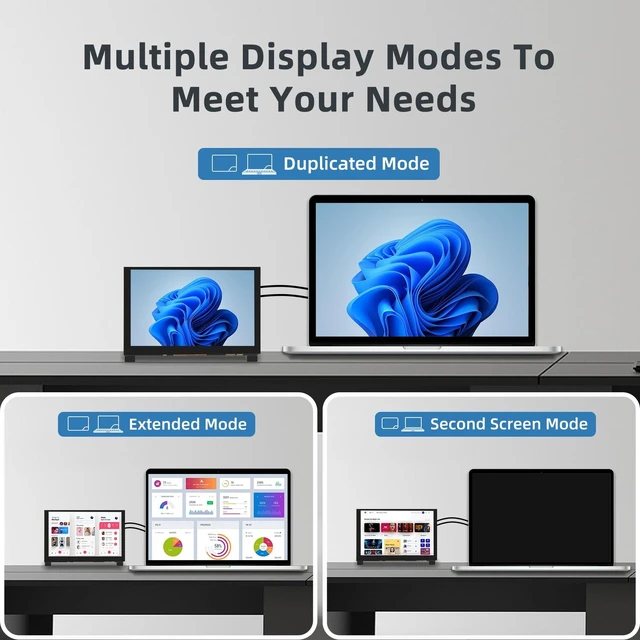 Alt view image 5 of 6 - 5 Inch HDMI Monitor 1024x600 LCD Touch Screen Display Mini Small Monitor for Raspberry Pi 5/4/3/2/B/B+, BB Black, Win 11/10/8/7