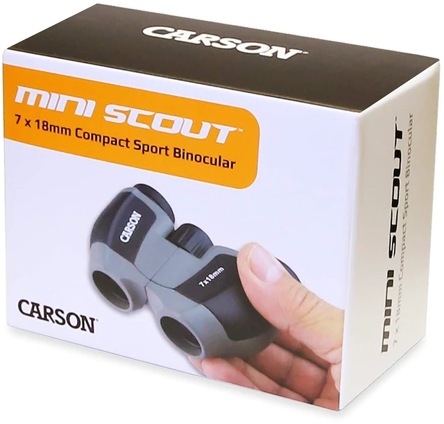 Alt view image 5 of 6 - MiniScout 7x18mm Ultra Compact Porro Prism Binoculars (JD-718), 1.5 H x 3.5 L x 2.75 W