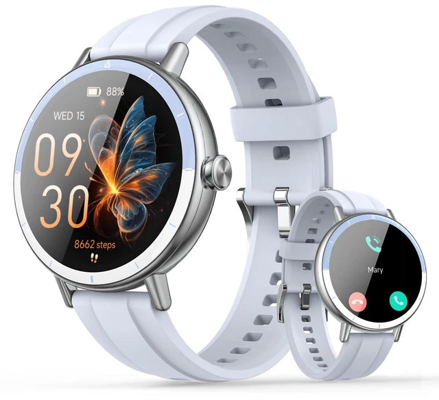 Main image of Smart Watch for Women, 1.27" HD Fitness Tracker with Bluetooth Calls Fitness Watch with Heart Rate/Sleep/Step Counter, 100+ Sport Modes, IP68 Waterproof Smartwatch Compatible IOS/Android Blue