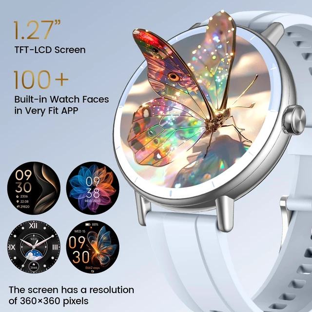 Alt view image 5 of 7 - Smart Watch for Women, 1.27" HD Fitness Tracker with Bluetooth Calls Fitness Watch with Heart Rate/Sleep/Step Counter, 100+ Sport Modes, IP68 Waterproof Smartwatch Compatible IOS/Android Blue