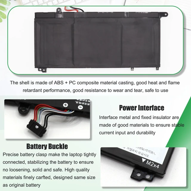Alt view image 6 of 7 - L19M3PDA Battery Replacement for Lenovo ThinkBook 14 G2 ITL are For 14 G3 ACL ITL 14 G4 ABA IAP 15 G2 ITL ARE 15 G3 ACL ITL 15 G4 ABA IAP Series, L19C3PDA L19L3PDA L19D3PDA, 11.52V 45Wh