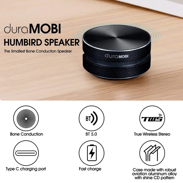 Alt view image 3 of 7 - Wirelessly BT Mini Speaker Bone Conduction Portable Wireless Speaker Stereo Bass Sound Creative Portable Speaker Mini Size Music Player Built-in Mic Sound Box